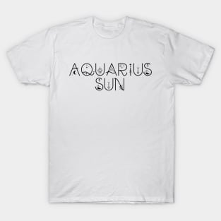 Aquarius sun sign celestial typography T-Shirt